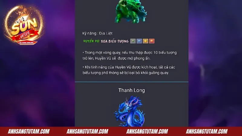 Thần Thú Sunwin- Khám Phá Vòng Quay Hũ Huyền Bí Đầy Cuốn Hút 3 Những biểu tượng cơ bản trong game Thần Thú